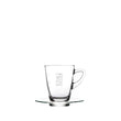 Cargar imagen en el visor de la galería, Tazza Cappuccino in vetro decorata con nome e logo
