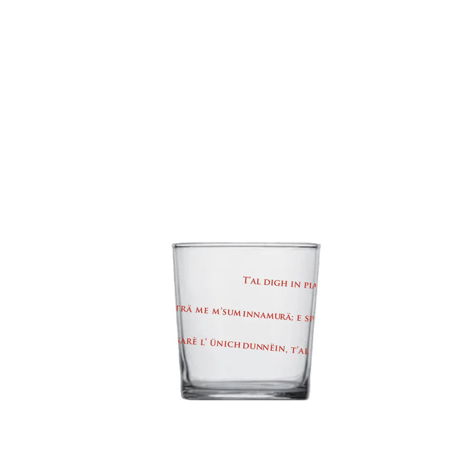 Tumbler con la canzone T'al Digh In Piasintein
