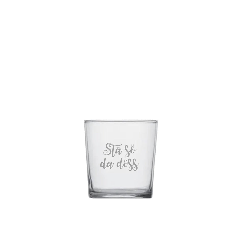 Tumbler con scritta Sta So da Doss