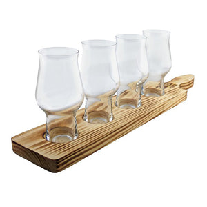 Set bicchieri degustazione birra Beer Flight con vassoio